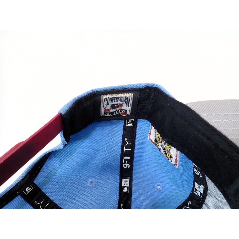 New Era 9FIFTY Philadelphia Phillies Snapback Hat Sky Blue Maroon Cooperstown - Picture 8 of 9